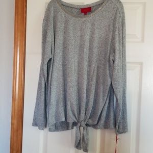 Jennifer Lopez gray sweater with tie NwT 2xl